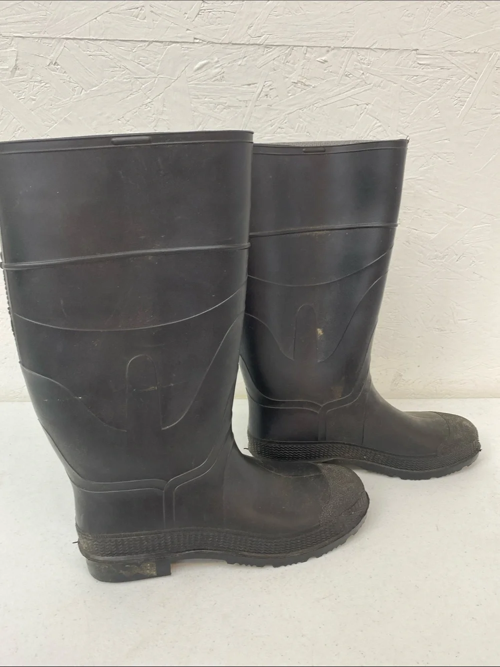Men's Black Rubber Work Boots - Durable Waterproof Safety Boots